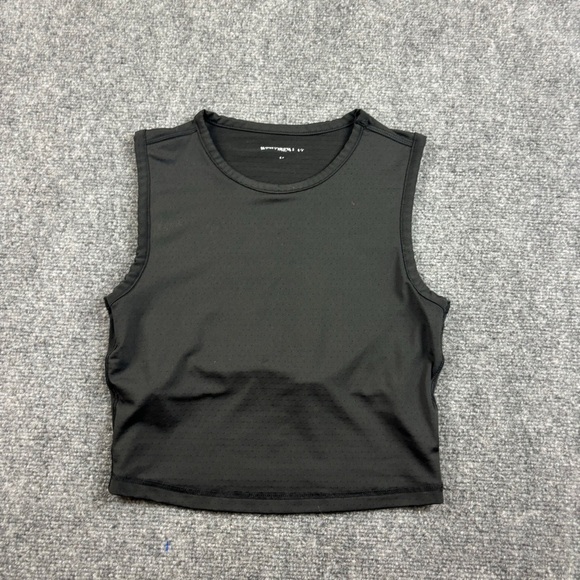 WEWOREWHAT Women’s Black Shelf Bra Athletic Muscle Tank Crop size: Small - Picture 1 of 9